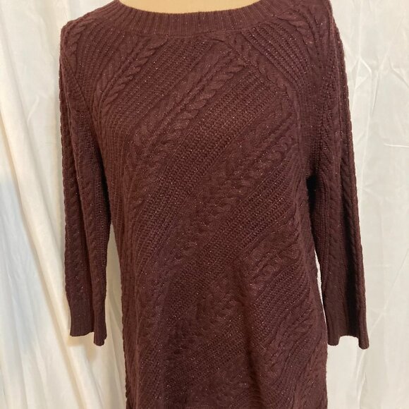 NWOT New York & Co red sparkly sweater - Picture 3 of 4